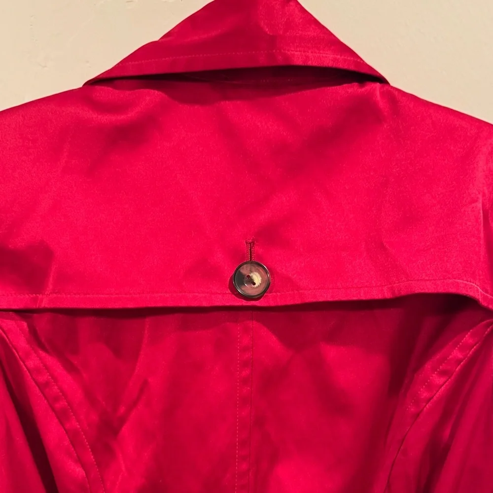 BCX Vibrant Red Trench Coat for Women - Picture 4 of 8